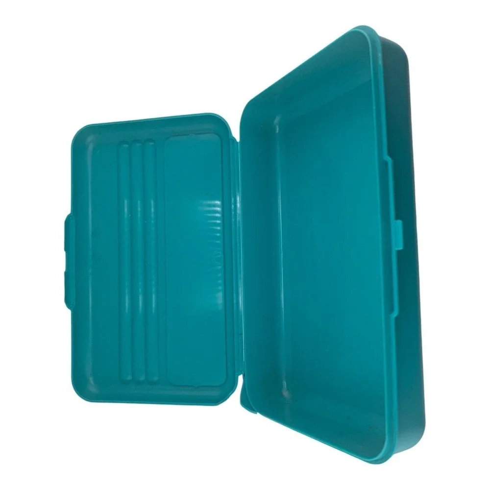 Vintage 1990s Pencil Box Green Plastic Eldon Rubbermaid USA Made